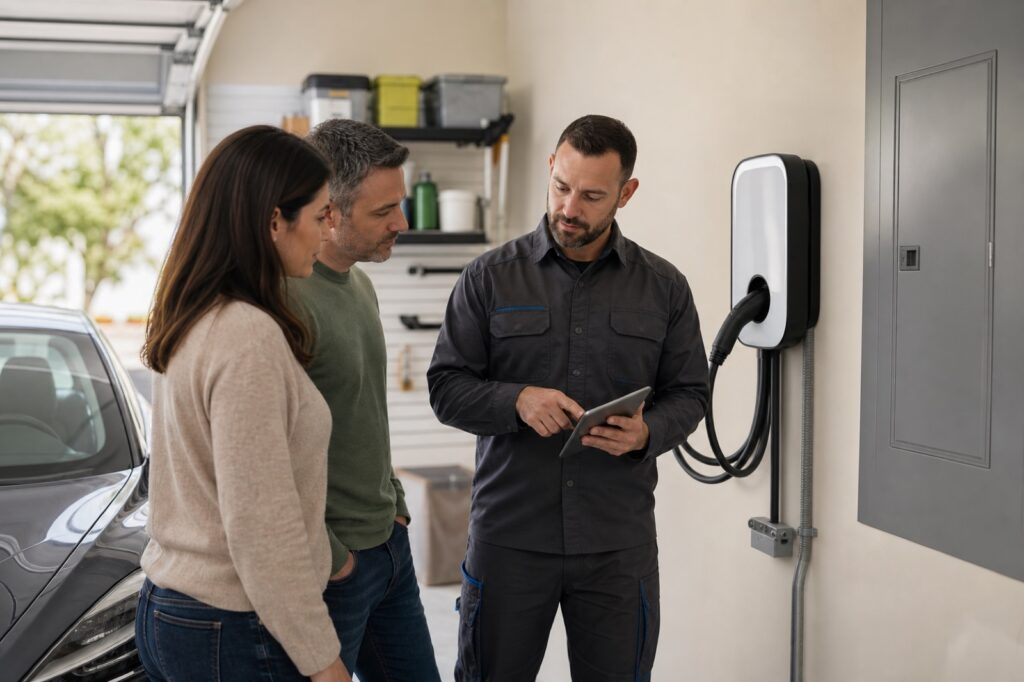 Electrical project consultation at a Cary home
