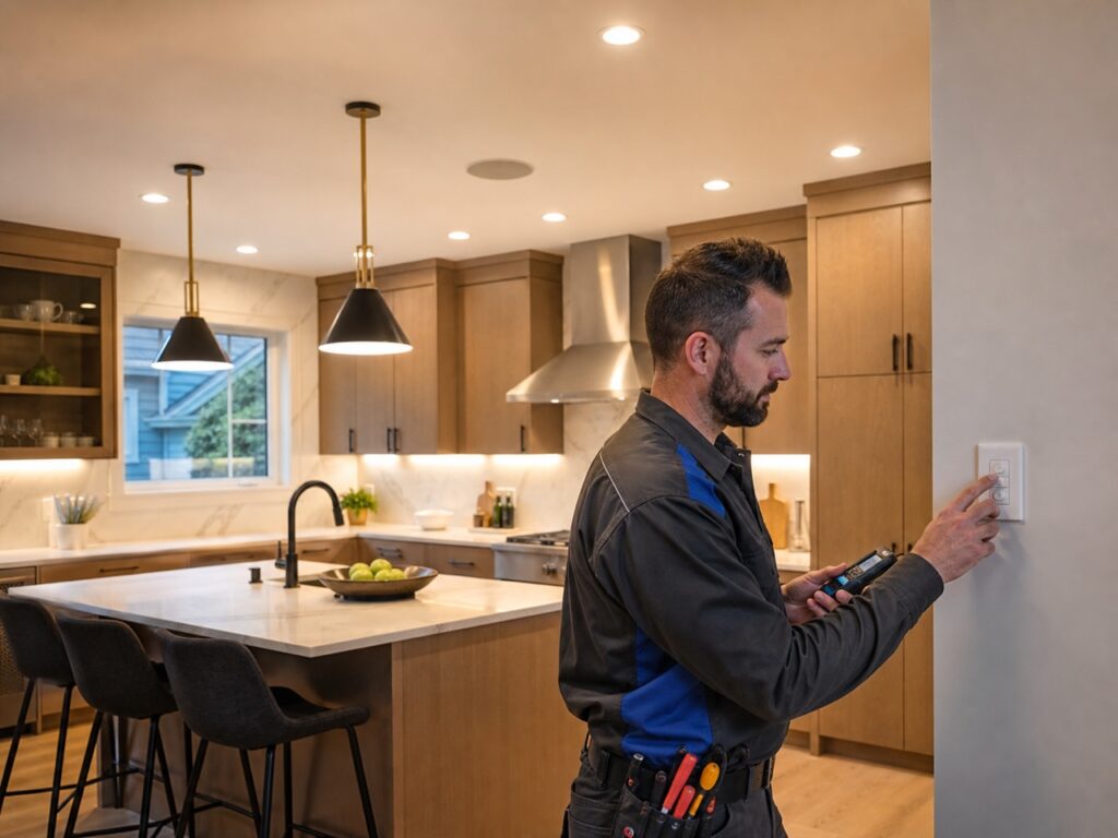 New kitchen lighting and controls being tested